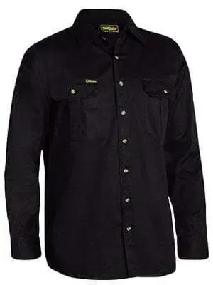 Bisley Workwear Work Wear BISLEY WORKWEAR ORIGINAL COTTON DRILL SHIRT LONG SLEEVE BS6433